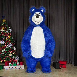 Costume de mascotte gonflable <span class=keywords><strong>ours</strong></span> blanc de 2,2 m pour <span class=keywords><strong>adulte</strong></span>, tenue de scène pour fête de Noël, costume de personnage - Product Image 3