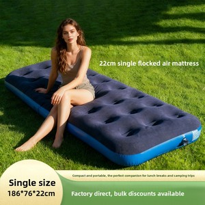 Matelas pneumatique épaissi avec revêtement floqué 186 cm, utilisation domestique, portable et facile à ranger, pour dormir en dortoir et pour le camping en extérieur - Product Image 4
