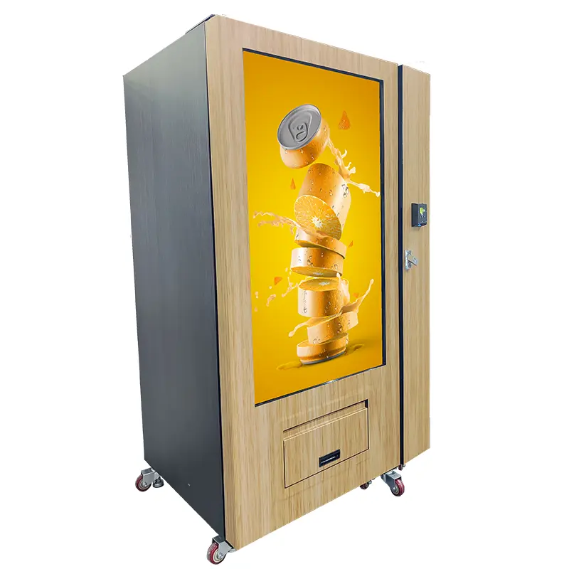 自動エレベーター付きフルビッグタッチスクリーンスナックドリンクビール自動販売機