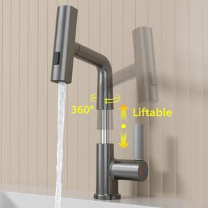 Modern Premium Brass Pull-Down Faucet for <strong>Bathroom</strong> Sink Single Handle <strong>Retractable</strong> Rain <strong>Shower</strong> <strong>Head</strong> Flexible Made Durable - Product Image 6