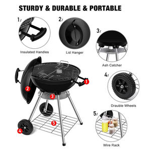 Grilles de <span class=keywords><strong>barbecue</strong></span> au charbon de fer portables détachables de 17 pouces sans fumée - Product Image 5