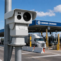 Caméra de surveillance multi-capteurs pour point de contrôle de frontière avec caméra PTZ thermique EO IR et télémètre