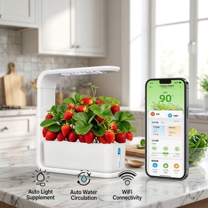 Sistema di Coltivazione Idroponica Intelligente a 3 Scomparti, Vaso Autoirrigante per Erbe e <span class=keywords><strong>Fiori</strong></span>, <span class=keywords><strong>Giardino</strong></span> Interno Smart - Product Image 1
