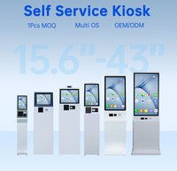 TouchWo Kios Layar Sentuh All-in-One SDK Android/Windows OS Bersertifikasi CE Printer Thermal Pemindai Barcode Pembaca Sidik Jari untuk