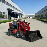 Mini chargeuse sur chenilles diesel Woer-910, compacte, petite, pour l'agriculture, le jardin, pelle avant, équipement hydraulique avec accessoires