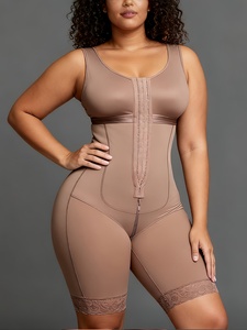 Body sculptant grande taille avec fermeture éclair à l'entrejambe, contrôle du ventre, gaine amincissante sous la poitrine, rehausseur de fesses pour <span class=keywords><strong>femme</strong></span> - Product Image 5