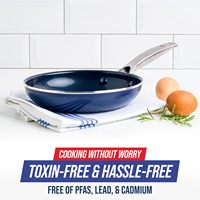 Poêle à frire Smartpan 8 pouces en aluminium antiadhésif avec poignée en acier inoxydable, design classique durable, capacité 2-3L, compatible gaz et induction