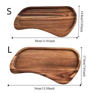 Bandeja de madera de estilo japonés innovador, tabla de quesos de madera aislada, plato de aperitivos portátil grueso para restaurante - Product Image 6