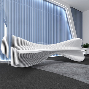 Bureau de réception moderne blanc pour salon de manucure, bureau de réception de réception <span class=keywords><strong>mobile</strong></span> haut de gamme - Product Image 4