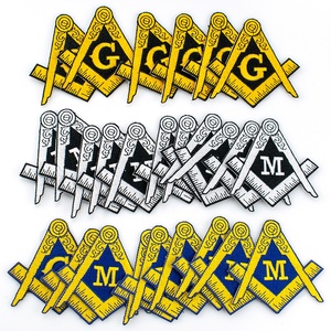 Tùy Chỉnh <span class=keywords><strong>Masonic</strong></span> Thương Hiệu Thêu Huy Hiệu Dệt Thêu Vá - Product Image 1