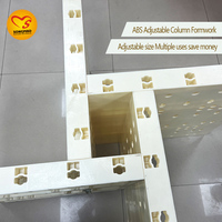 Système de coffrage de colonne en plastique Coffrage ABS pour moules de construction Mur de soutènement en béton