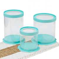 Boîte en plastique PET de qualité alimentaire, épaisse, bleue, de différentes tailles, au design esthétique et nouveau, fabriquée par JH JH-a02 Roundness Manufacturer, avec épaisseur personnalisée.