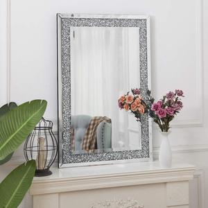 Home Decoration Crushed Diamond Rectangle <strong>Wall</strong> <strong>Mirror</strong> - Product Image 1