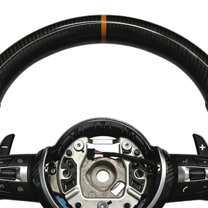 Volante de Fibra de Carbono para Modelos <span class=keywords><strong>BMW</strong></span> F10/F20/F18/F32/F25/F01/F30/F31/F34/F35/F15/F07 <span class=keywords><strong>320i</strong></span> - Estilo Deportivo Serie M 3/5 - Product Image 5