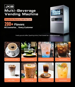 Machine distributrice tout-en-un de café fraîchement moulu, de boissons au thé fraîchement préparées et d'eau pétillante avec écran HD de 32 pouces - Product Image 2