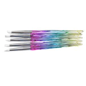 5Pcs Acrylic Silicone Nail Gel <b>Pen</b> Set Hollow Sculpture Dotting Painting Brush <b>Pens</b> for 3D Nail Art Design - Product Image 3