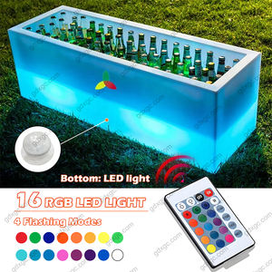 Mueble Bar Móvil con Iluminación LED, Cubitera, para Restaurante, Discoteca, Macetero - Product Image 5