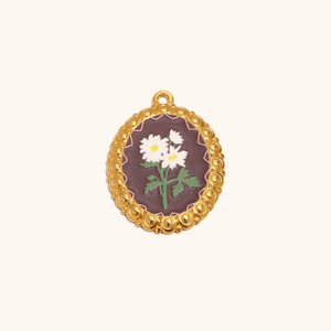 JOYFFO - Colgantes de Joyería de Moda, Dijes Chapados en Oro de 18k con Diseño Floral y Efecto de Goteo de Aceite para Mujer - Product Image 3