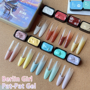 MORDDA Berlin Girl Patting Glue, Gel UV <span class=keywords><strong>para</strong></span> <span class=keywords><strong>Uñas</strong></span> con Color, Base Acuosa, Sin Limpieza, Alta Saturación, Grueso, Degradado, Mezclable, Teñido - Product Image 3