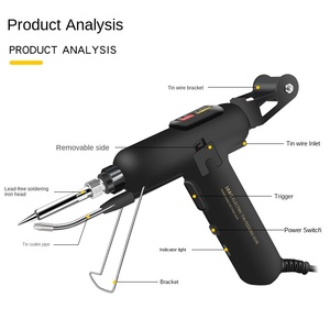 Soldador Eléctrico Industrial Portátil de 80W, Pistola de Soldadura con Alimentación Automática de <span class=keywords><strong>Estaño</strong></span>, Máquina de Soldadura Eléctrica Conveniente - Product Image 3