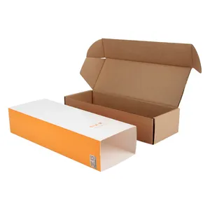 Размер на заказ 6x4x1 коричневые коробки для доставки картонная почтовая коробка с логотипом на заказ