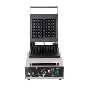 Benutzer definierte Mini Waffeleisen Kontroll temperatur Antihaft platte Elektrische quadratische Waffeleisen Gusseisen mit 2 Gittern