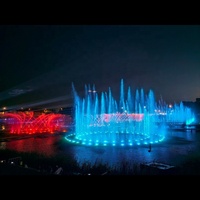 Fuente de Agua Musical con Luces LED y Espectáculo Láser para Exteriores, Directo de Fábrica, para Lagos, Ríos, Mares y Piscinas