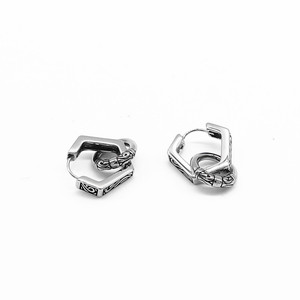 yunnique Titanium Steel Geometric <b>Stud</b> <b>Earrings</b> Steel Color For Men And Women Fashion Jewelry GZYE 0838 - Product Image 3