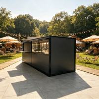 Kiosque de nourriture de rue mobile, boutique modulaire préfabriquée à montage rapide, stand de café