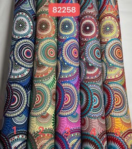 Jupes en tissu rayonne 100% à la vente chaude, motif floral personnalisé, tissage chalis, doux, imprimé 45S, léger, extensible, respirant - Product Image 5