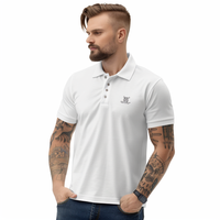 Logo de broderie en tissu piqué 100% coton de haute qualité personnalisé ajusté polos pour hommes unis avec le logo de votre propre marque