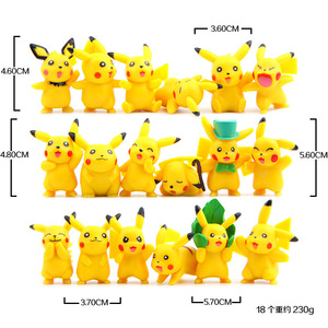 Vendita calda <span class=keywords><strong>18</strong></span> pz/set Pikachu <span class=keywords><strong>Figure</strong></span> Poke-mon Anime <span class=keywords><strong>Figure</strong></span> Pokemoned <span class=keywords><strong>Action</strong></span> <span class=keywords><strong>Figure</strong></span> ornamenti giocattolo - Product Image 2