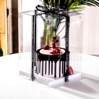 Boîtes à Gâteaux Transparentes en Gros avec Ruban, Emballage Présentoir pour Pâtisserie d'Anniversaire