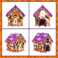 Kit de Modélisme DIY en Bois 3D pour Peinture Diamantée, Cabane de Plage Estivale, Ensemble d'Art Diamanté 5D, Décoration Maison, Cadeau