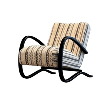 Fauteuil inclinable vintage français en acier, style mid-century, une place, avec accoudoirs, pour salon, chambre, balcon