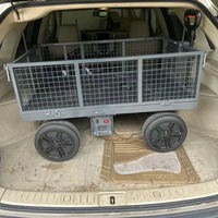 Chariot électrique robuste Lorda LN2288, capacité 100 kg, en acier, pliable, pour le transport de meubles, chariot de plage, chariot utilitaire de jardin