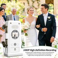 Livre d'or vidéo personnalisé sur téléphone antique avec vidéo et audio HD 1080P pour mariages et événements anniversaires