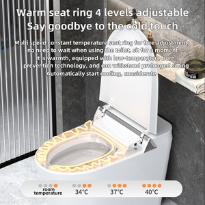Bidet intelligent chic et minimaliste avec commande au pied capacitif, lumière d'ambiance dynamique, commande vocale, protection anti-mousse, couvercle automatique radar, siège chauffant et séchoir intégré - Product Image 6