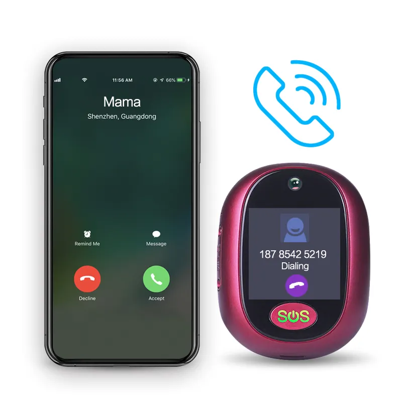 Rastreador GPS personal UniGuard V45 4G, teléfonos móviles, voces, escucha de llamadas, dispositivos espía, rastreador de detección de caídas para personas mayores