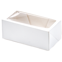 Boîte à biscuits en carton ivoire de haute qualité avec fenêtre transparente en PET, boîte à cupcakes de qualité alimentaire, boîte à pâtisserie personnalisée