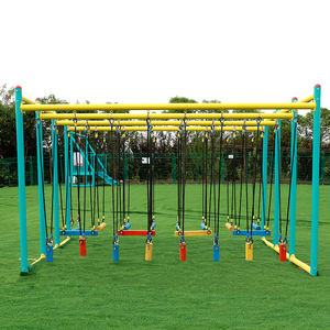 Équipement de fitness en plein air Pont à une seule planche en métal Marque ZhuoYuan pour 9 personnes pour agrandir la cour de jeux Équipement de jeu non électrique - Product Image 1