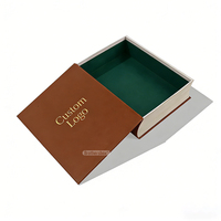 Nouvelle conception de boîte en forme de livre rigide personnalisée de luxe avec impression de faux livre décoratif ouvrable avec rabat