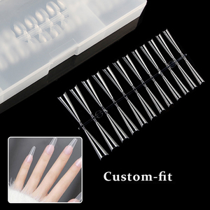 ปลายเล็บปลอมทรงแหลม 4XL แบบครึ่งเล็บ ไม่มีโค้ง C ขนาด XXL ปลายเล็บแหลมคม - Product Image 4