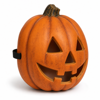 Masque de Jack O'Lantern réaliste au design original pour fête d'Halloween, citrouille orange thermoformée de qualité supérieure