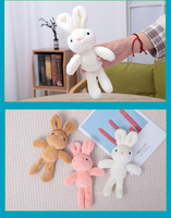 Porte-clés Peluche Lapin, Breloque de Sac à Dos, Cadeau Mignon pour Couple avec Rembourrage en Coton PP, Unisexe