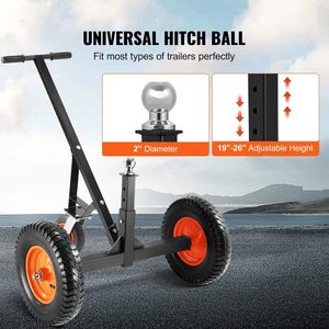 Chariot de manutention portable pour <span class=keywords><strong>remorque</strong></span>, capacité de charge de 450 kg, avec boule de 2 <span class=keywords><strong>pouces</strong></span>, pneus pneumatiques de 14 <span class=keywords><strong>pouces</strong></span>, en carbone - Product Image 4
