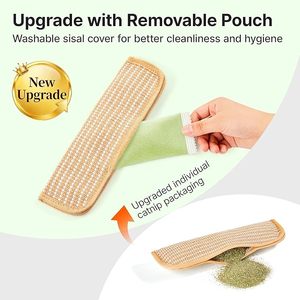 2 Piezas Juguete Rascador para Gatos <span class=keywords><strong>de</strong></span> Lino Ecológico, Recargable, Duradero, Interactivo, para Masticar/Morder, Uso Diario - Product Image 6