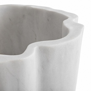 Poulars Wholesale Luxury <b>freestanding</b> Natural Stone Man Made Pedestal Hand Washing Sink white Marble Stone Basin - Product Image 3
