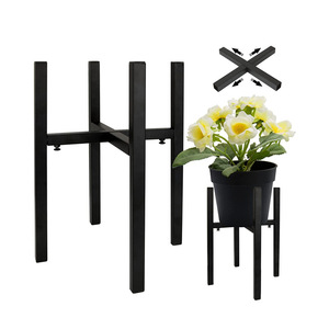 Soporte de Hierro Forjado Moderno para Plantas, Telescópico, Altura Ajustable, Desmontable, para Interiores - Product Image 1