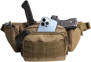 Hot Sale Barrel-Shaped Tactical Portable Waist Bag Customizable Waterproof Multifunctional Men's Sports Gun Carry Bag
